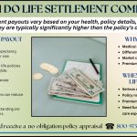 Infographic answering How Much Do Life Settlement Companies Pay? by outlining how life expectancy, policy type, premium costs, and underwriting influence offer size compared to a policy’s cash surrender value.