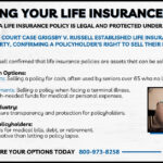 Infographic explaining is selling your life insurance legal including the foundation court case and benefits