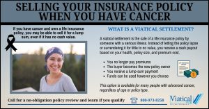 Infographic explaining the benefits of selling your life insurance policy when you have cancer